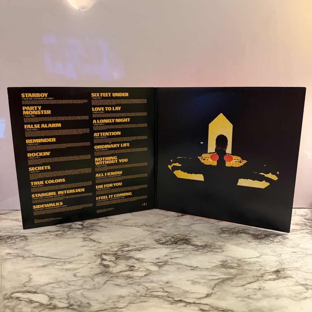 The Weeknd Starboy Vinyl 2LP Red Translucent Record Album Gatefold 2016 XO label - Picture 4 of 4